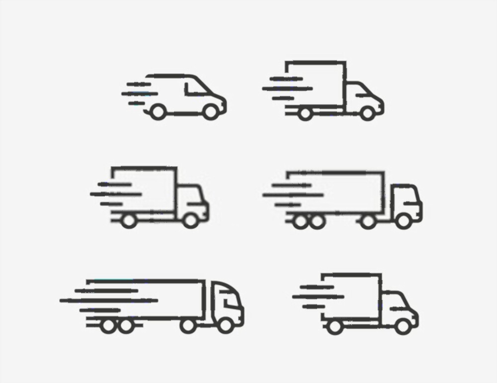 rental trucks icons